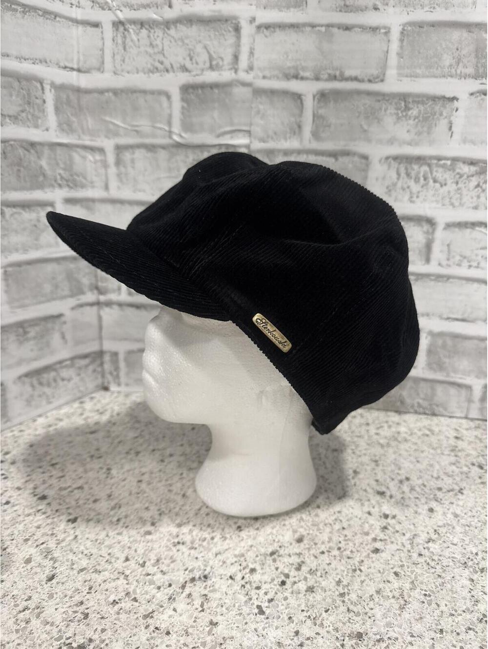 Sterkowski Vigo Black Corduroy Newsboy Cap Hat